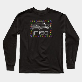 1992-1996 F150 Christmas, white print Long Sleeve T-Shirt